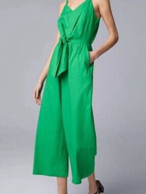 SIMPLY VERA-VERA WANG TIE-FRONT JUMPSUIT